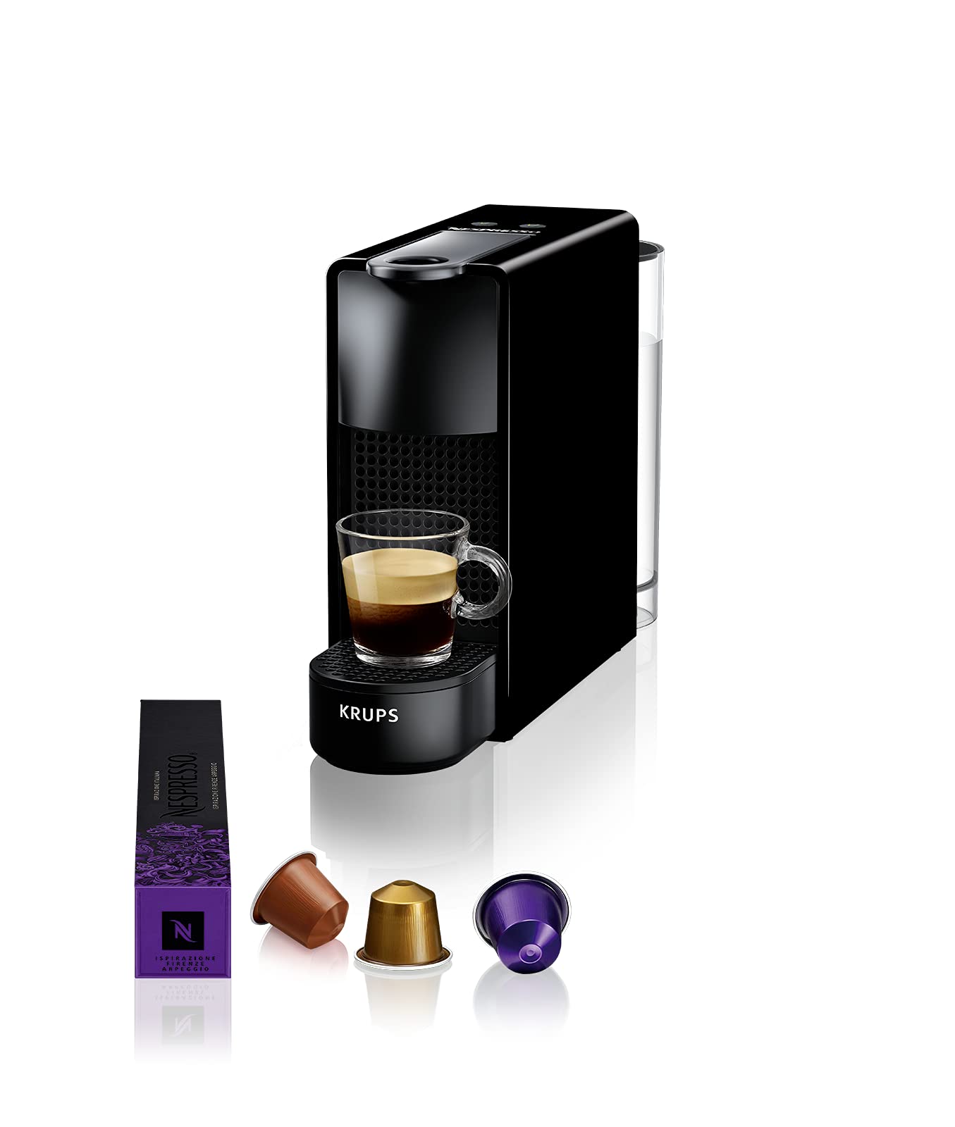 Machine à Café Essenza Mini Noir Cafetière à Capsules XN110810, Noir