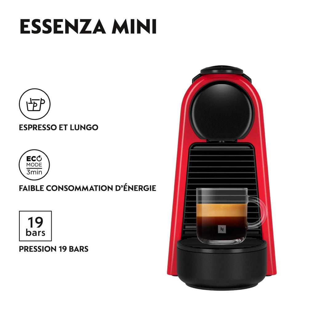 Machine à Café Essenza Mini Rouge Rubis, 19 Bars, Arrêt Automatique, EN85.R, Rouge