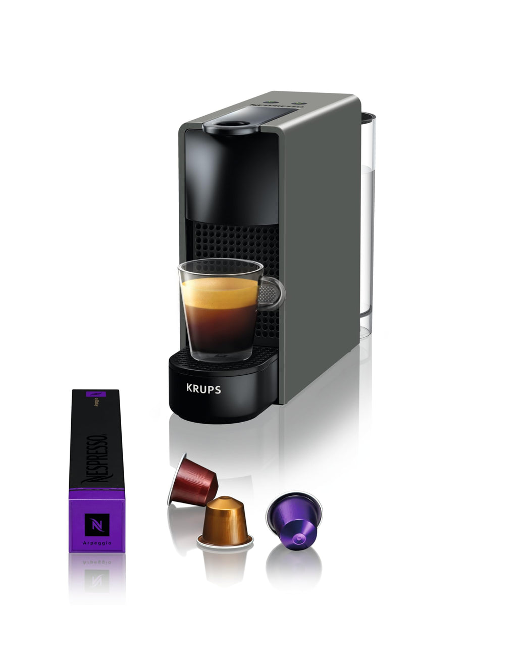 Machine à Café Essenza Mini Gris Intense, 19 Bars, Design Compact, Expresso et Lungo, Arrêt Automatique, Gris Intense, YY2911FD