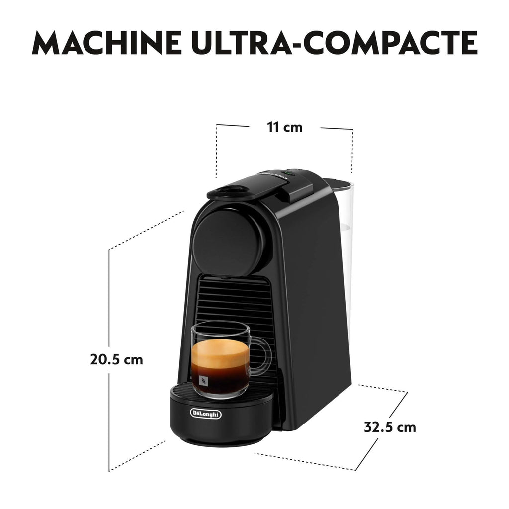 Machine à Café Essenza Mini Noir, 19 Bars,Expresso et Lungo, Arrêt Automatique, EN85.B, Noir