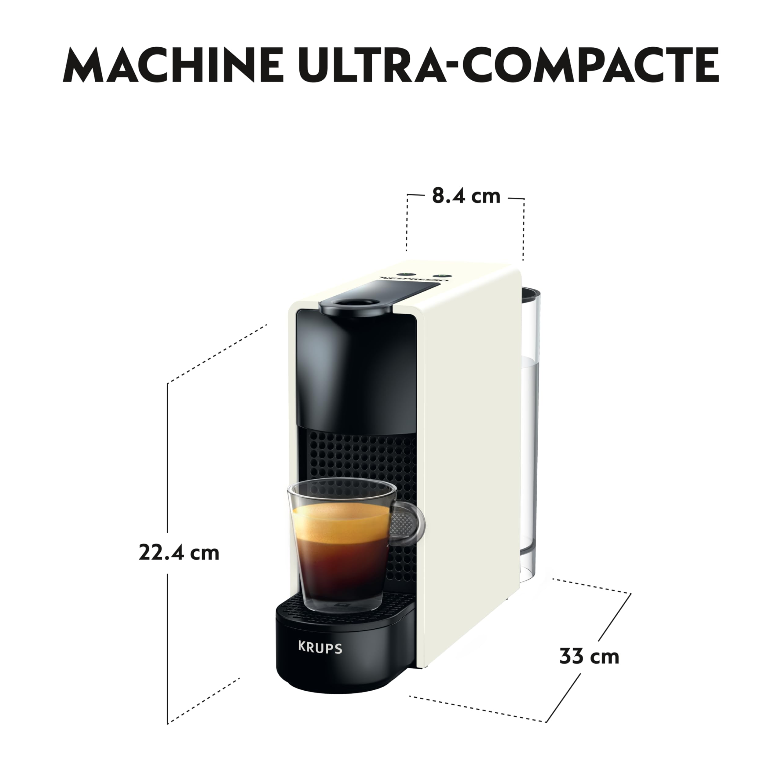 Machine à Café Essenza Mini Blanche, 19 Bars, Expresso et Lungo, YY2912FD, Blanc