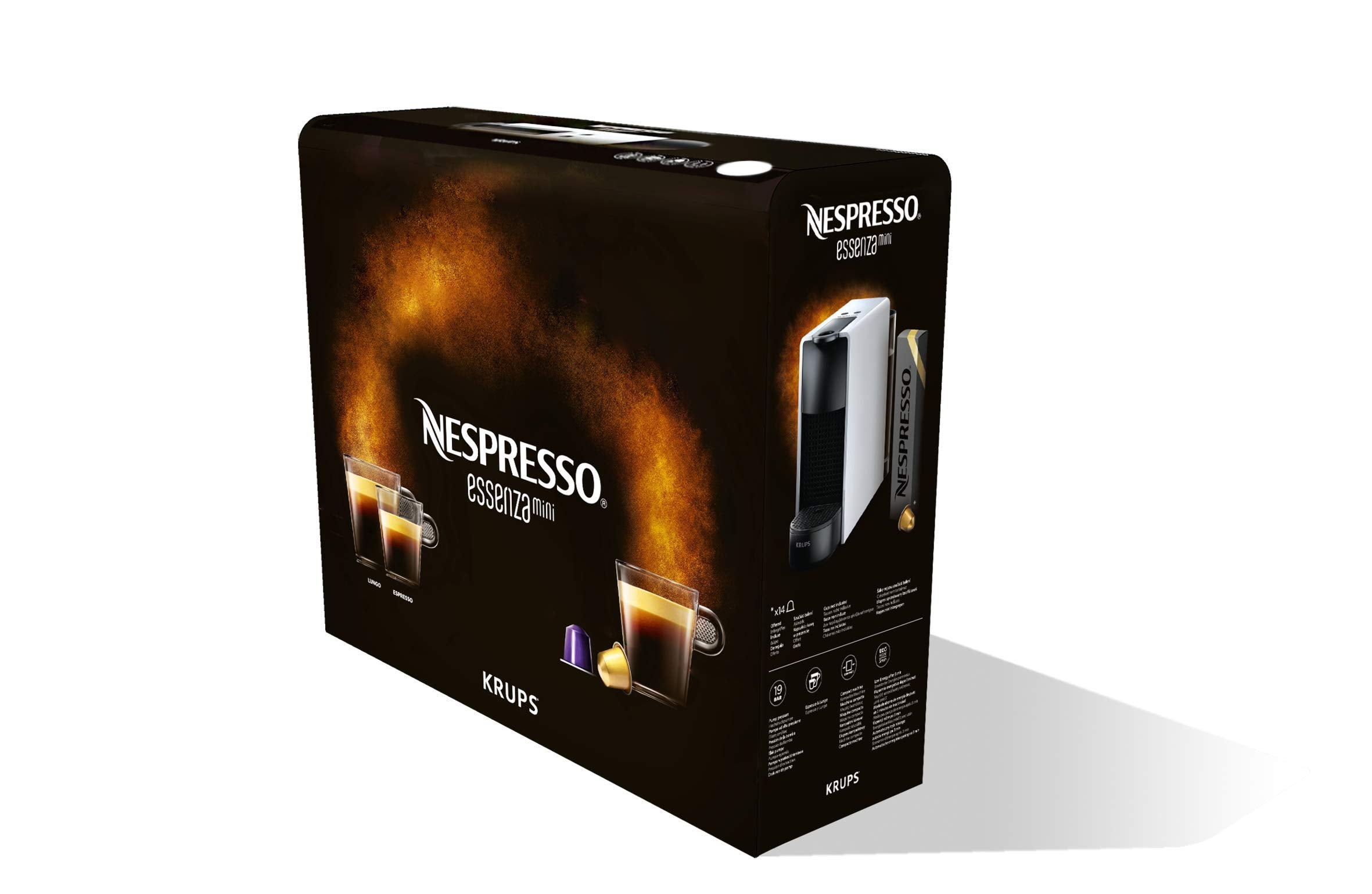 Mini-machine à café à capsules Essenza, 0,6 L, 19 bars, XN110BRD, Noir, Gris