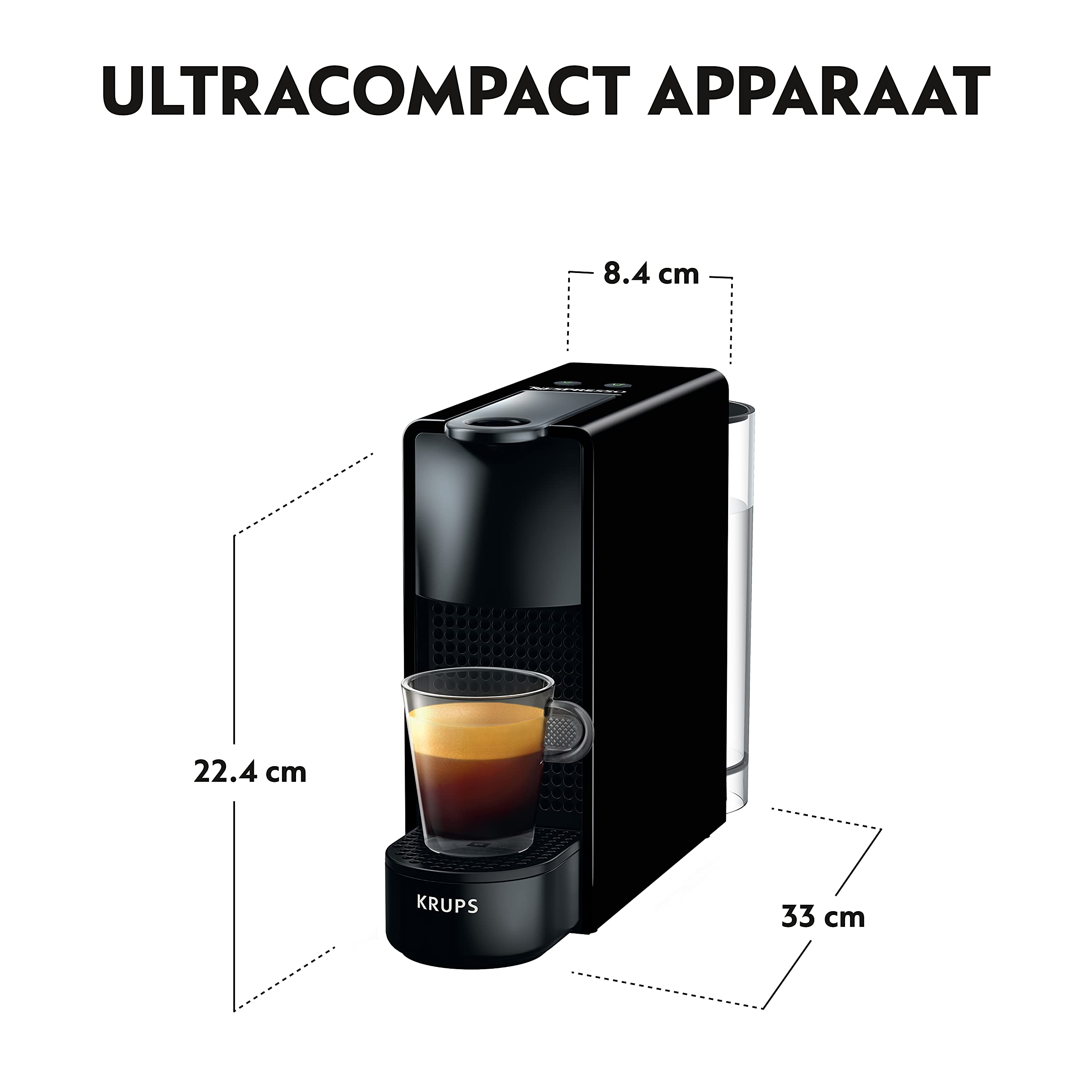 Machine à Café Essenza Mini Noir Cafetière à Capsules XN110810, Noir