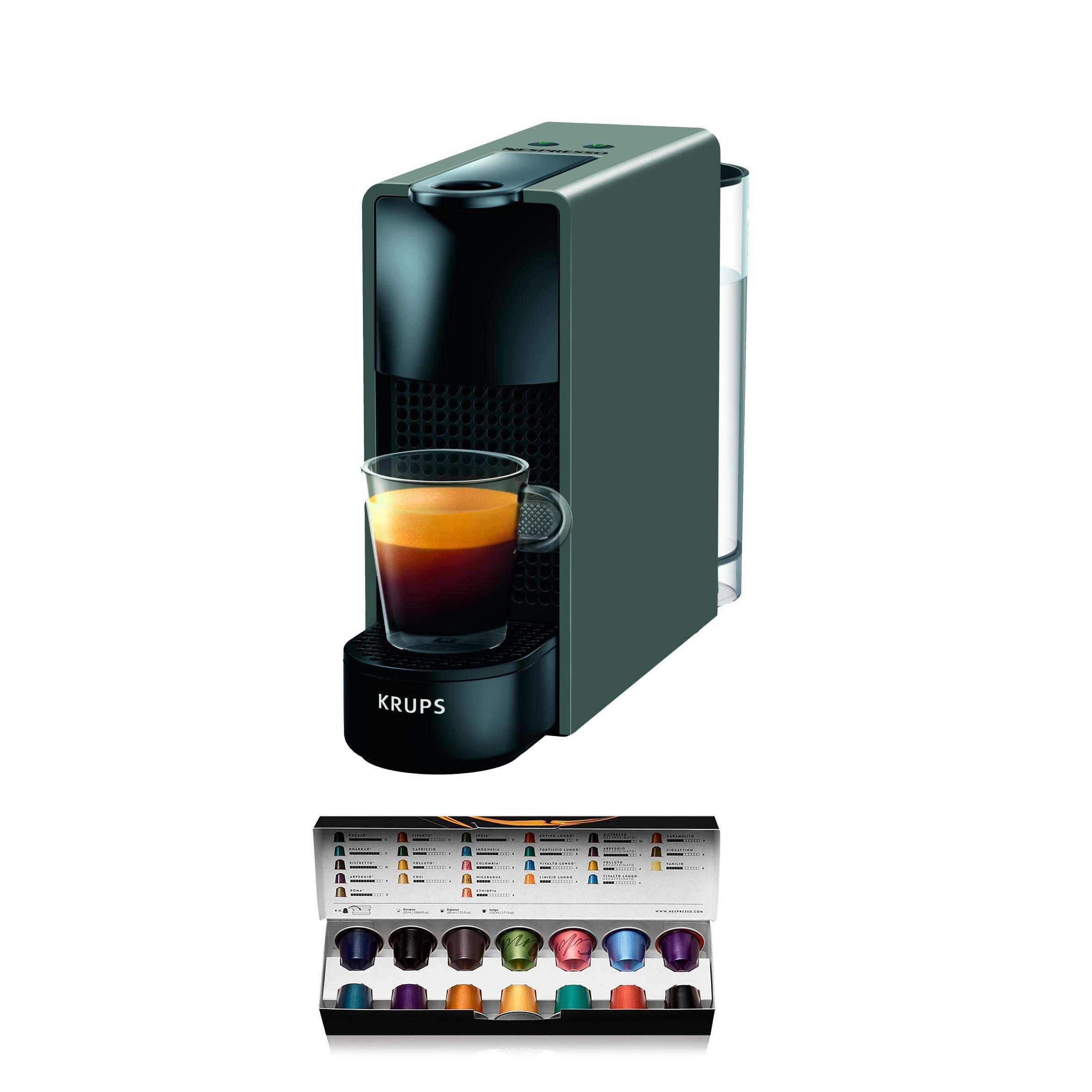 Mini-machine à café à capsules Essenza, 0,6 L, 19 bars, XN110BRD, Noir, Gris